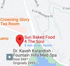 an overhead map showing our location right by the fountain