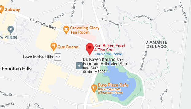 an overhead map showing our location right by the fountain